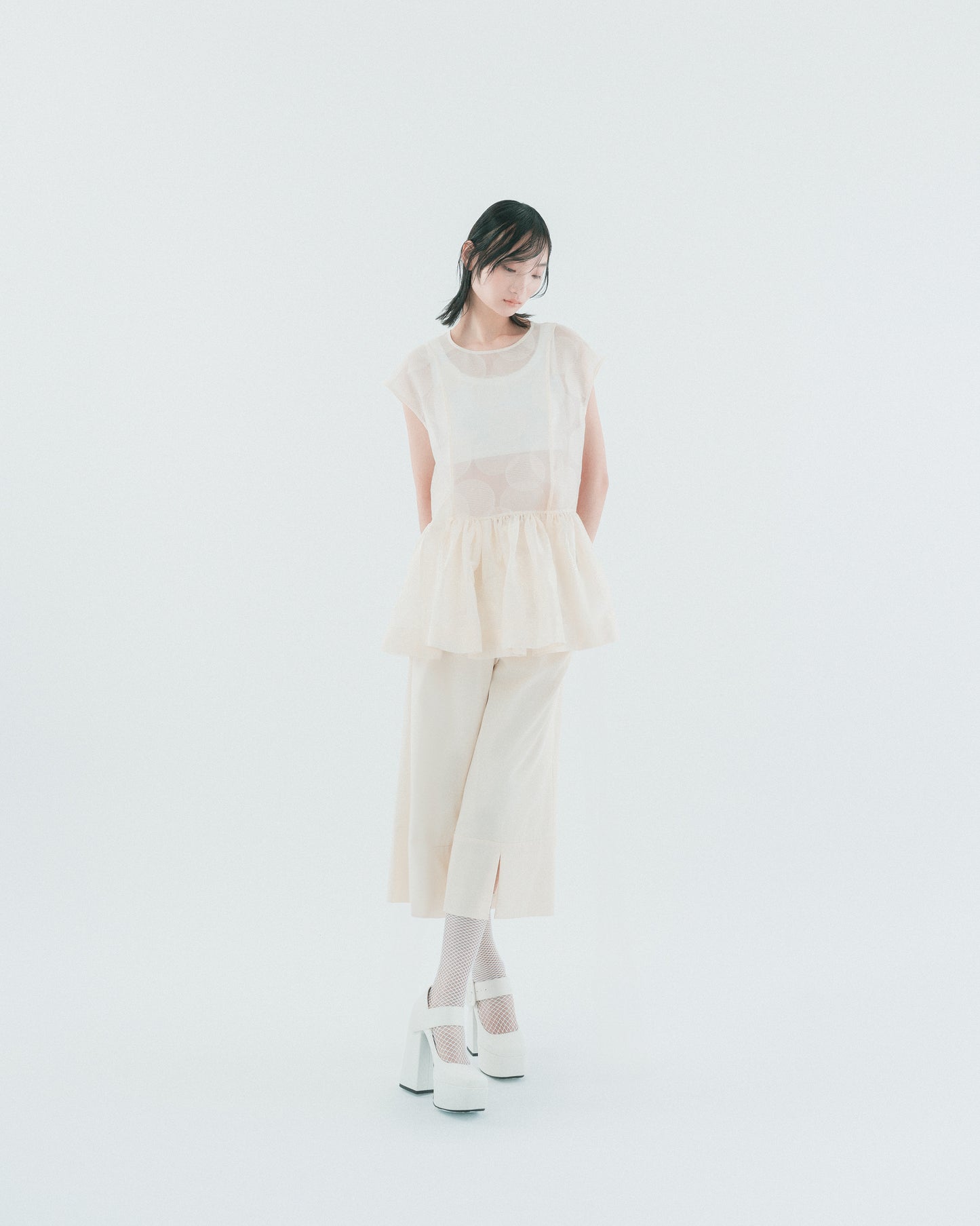 Rice Double Pleated Wide Pants