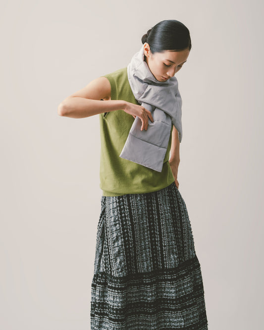 橄欖綠無袖針織背心