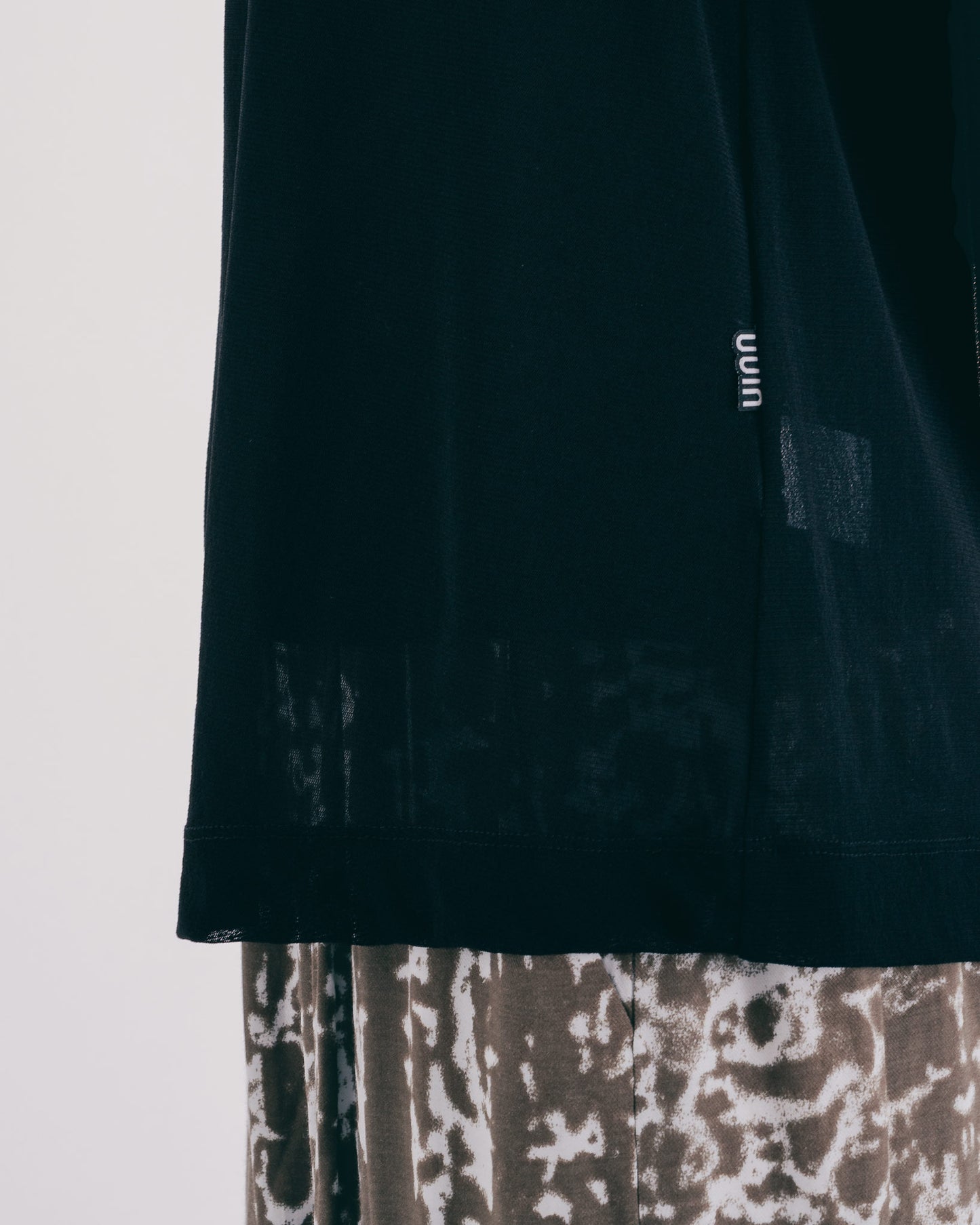 Two-piece sheer top (black)