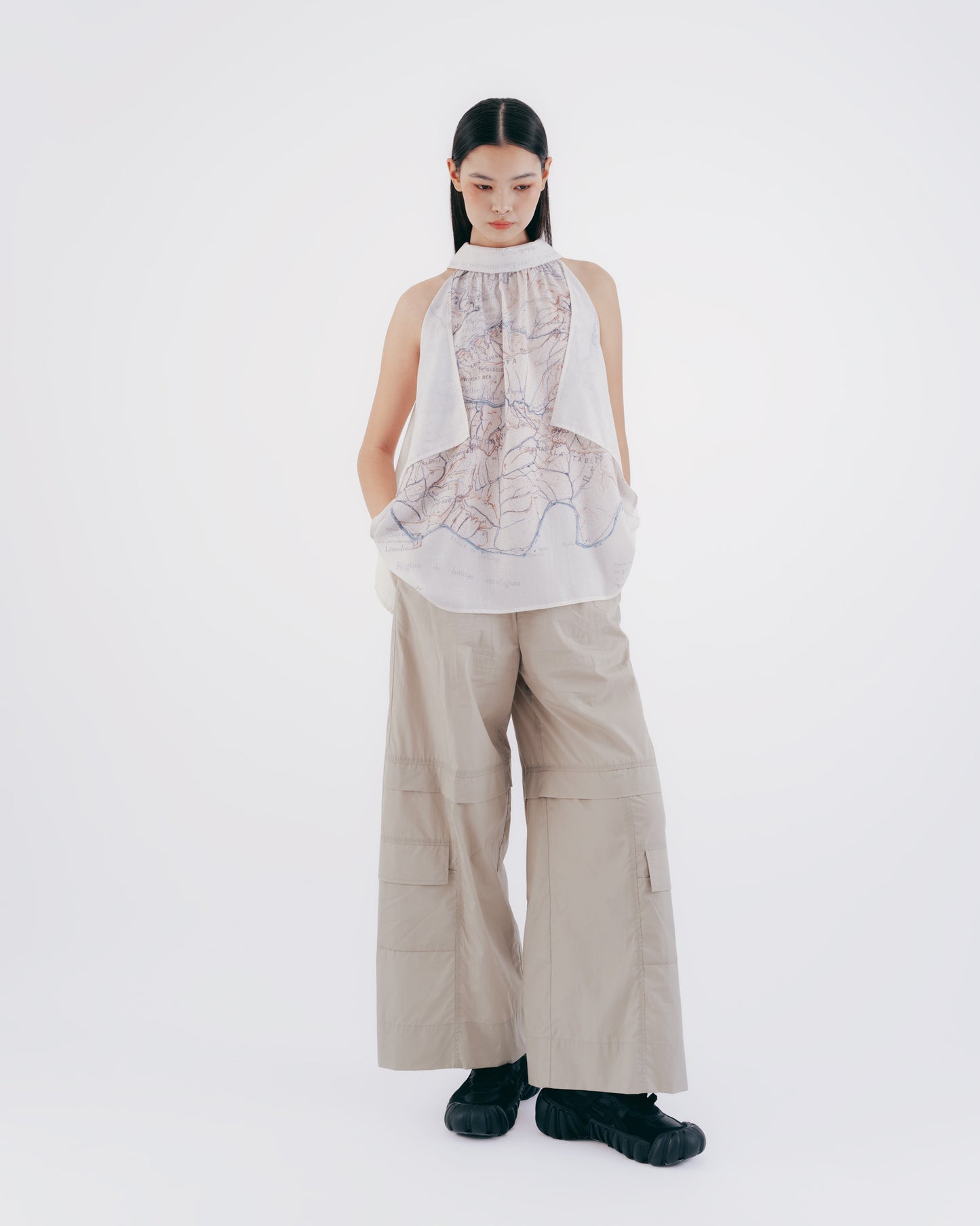 FORMOSA manuscript print off-shoulder top
