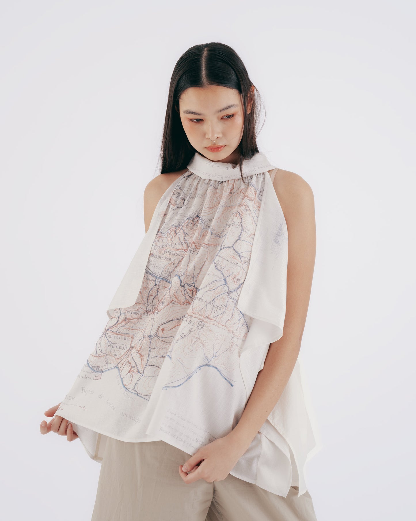 FORMOSA manuscript print off-shoulder top