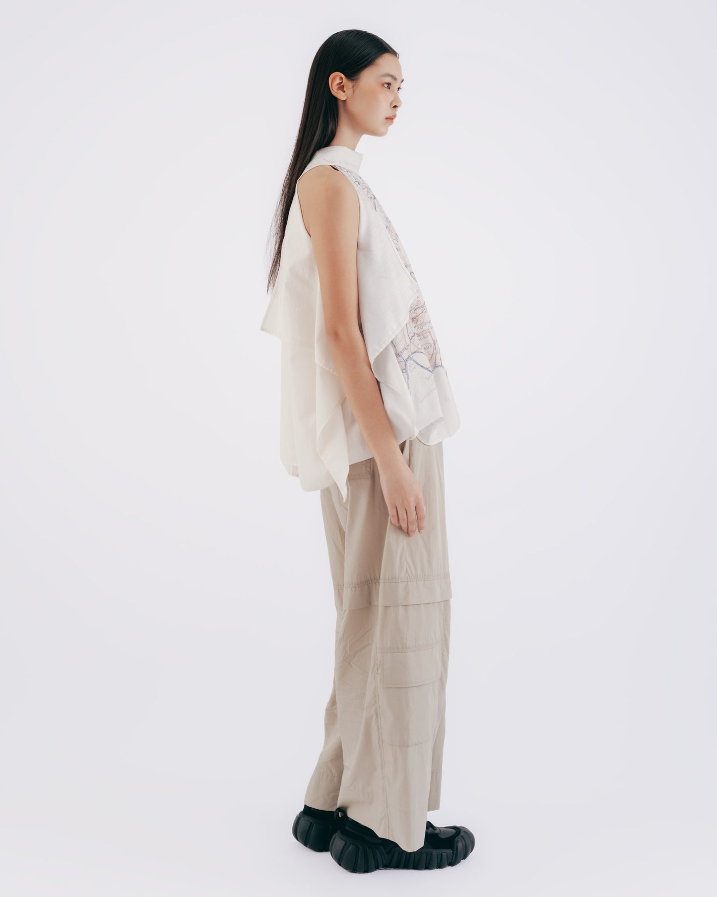FORMOSA manuscript print off-shoulder top
