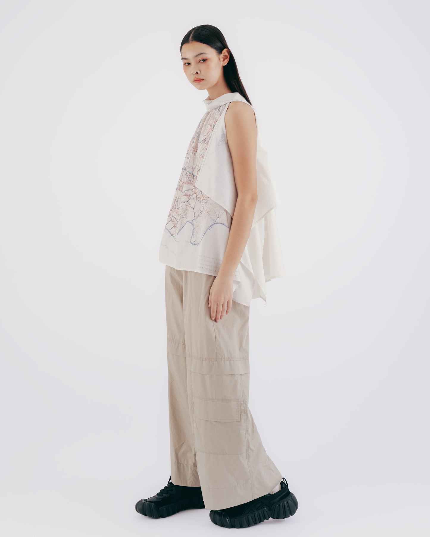 FORMOSA manuscript print off-shoulder top
