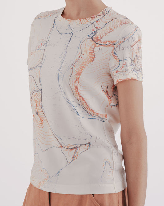 FORMOSA印花合身短袖上衣(港灣)