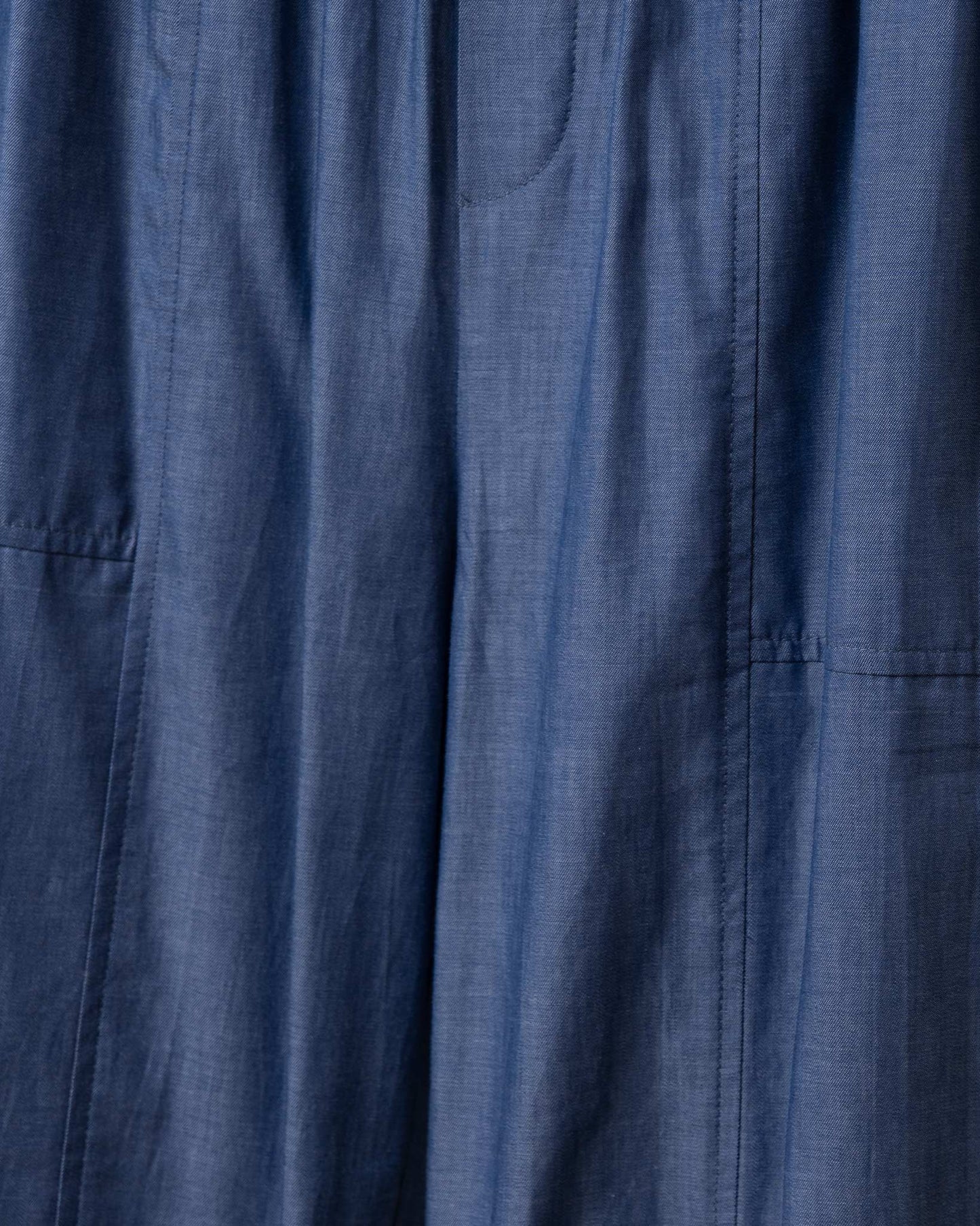 Simple cotton denim wide pants