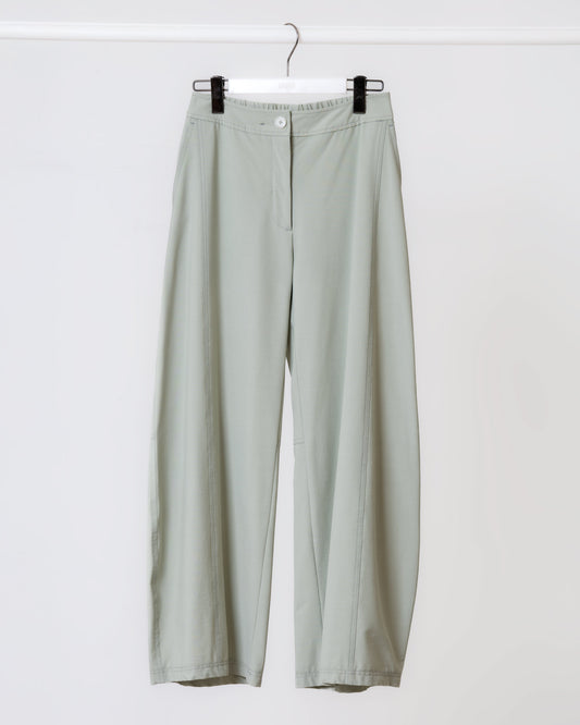 莫代爾弧型剪裁長褲(綠色)