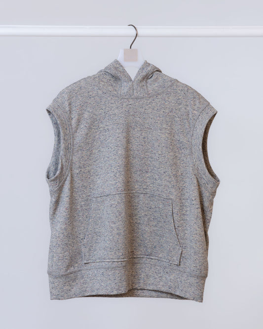 環保灰無袖連帽背心