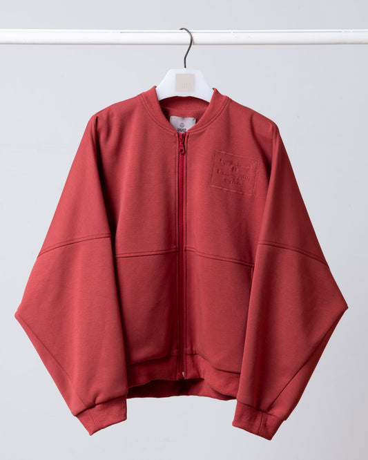 立體剪裁休閒外套(磚紅)