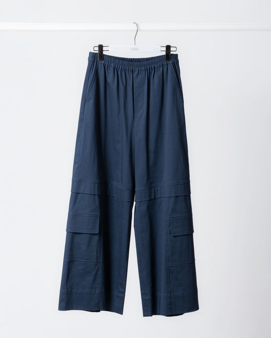 層次剪接立體工裝寬褲