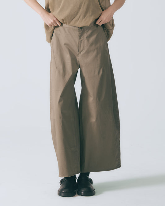 立體剪裁錐形褲(深卡其)