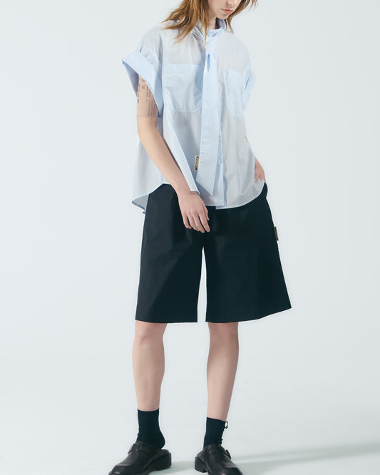 織標羅紋長襪(黑色)