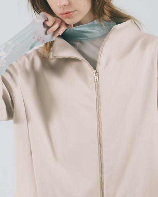 延領五分袖外套(灰卡其)