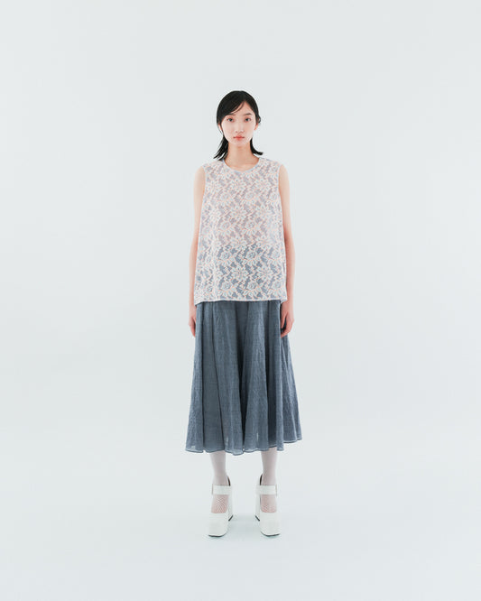 白蕾絲圓領背心