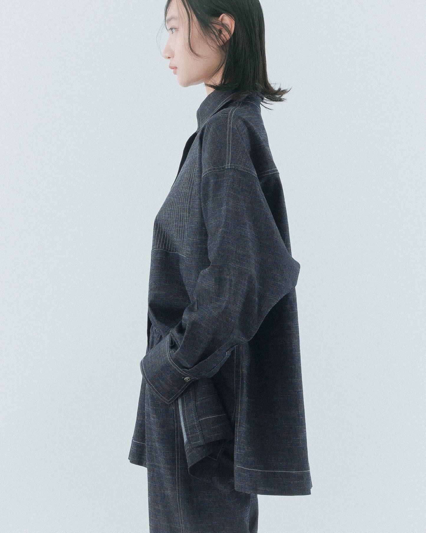 Long denim shirt