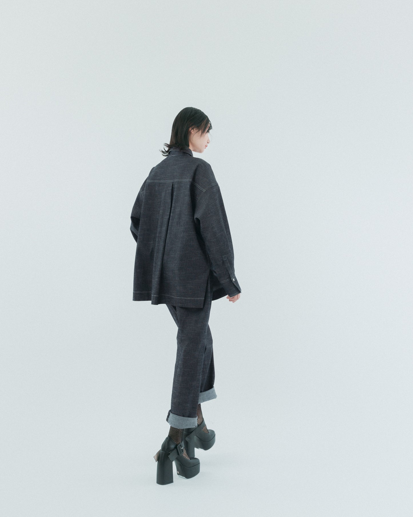 Long denim shirt