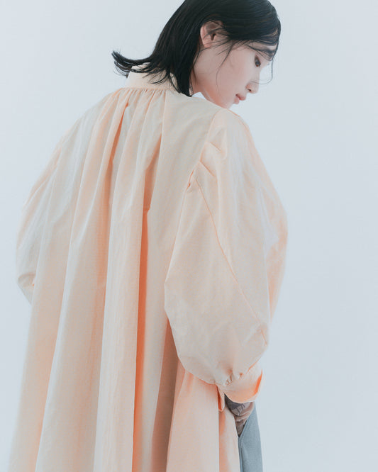 黃橘點綁帶長袍