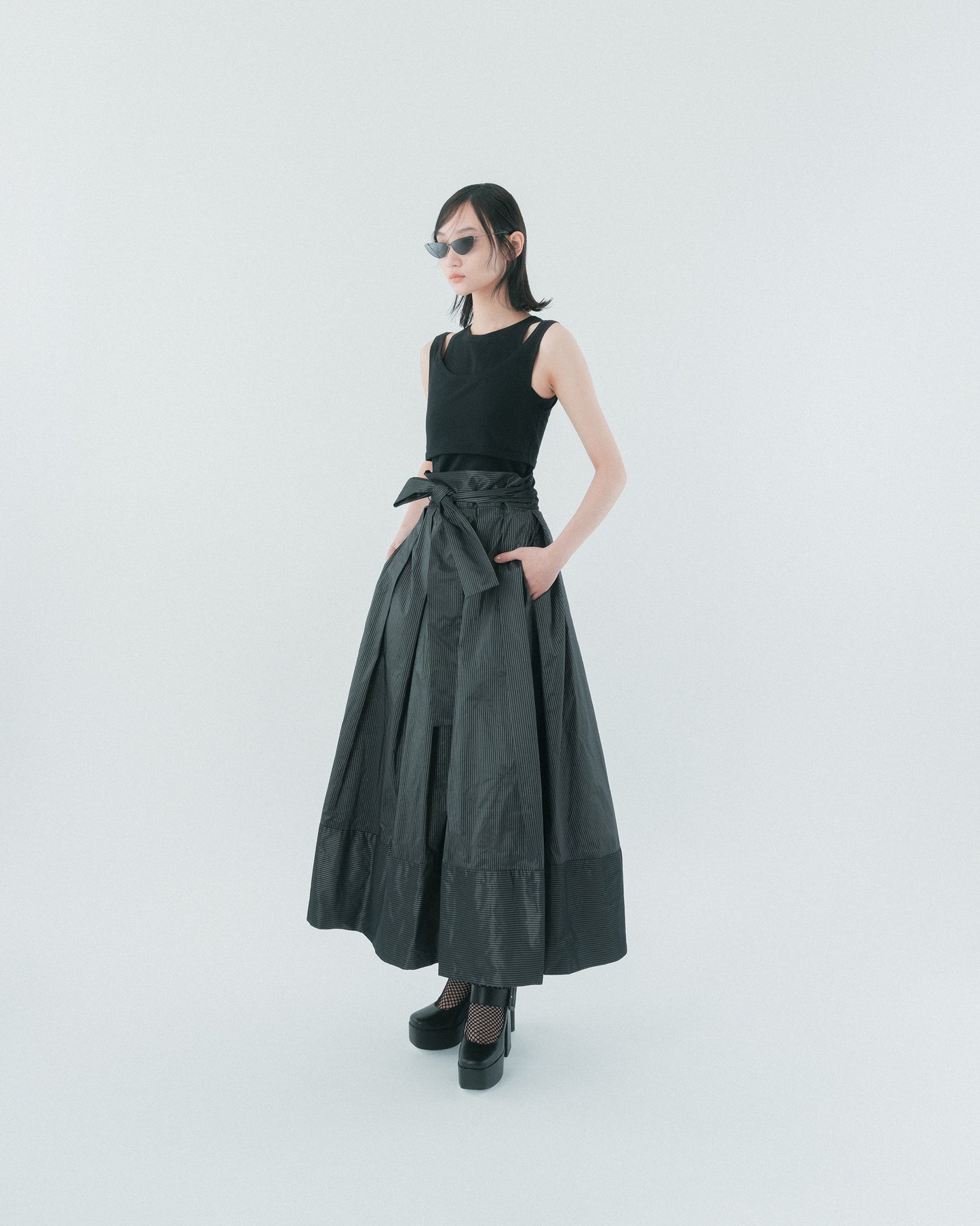 Two-piece black vest
