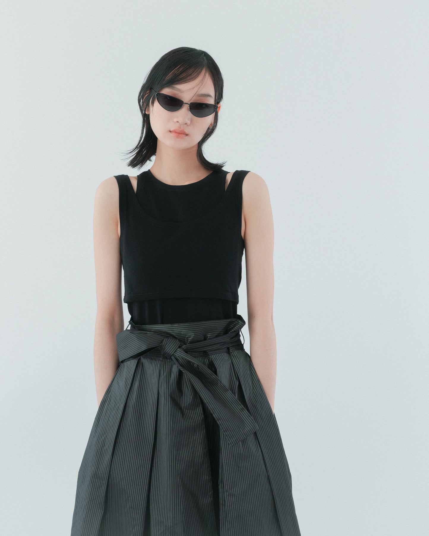Two-piece black vest
