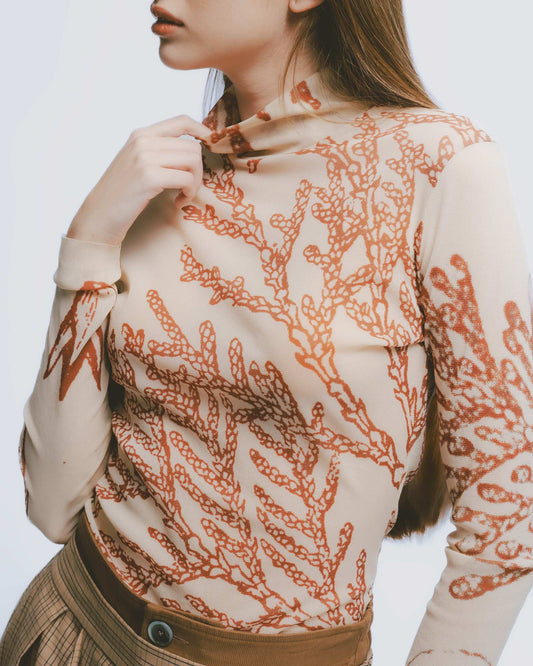 針葉印花卡其 Tatoo刺青衣