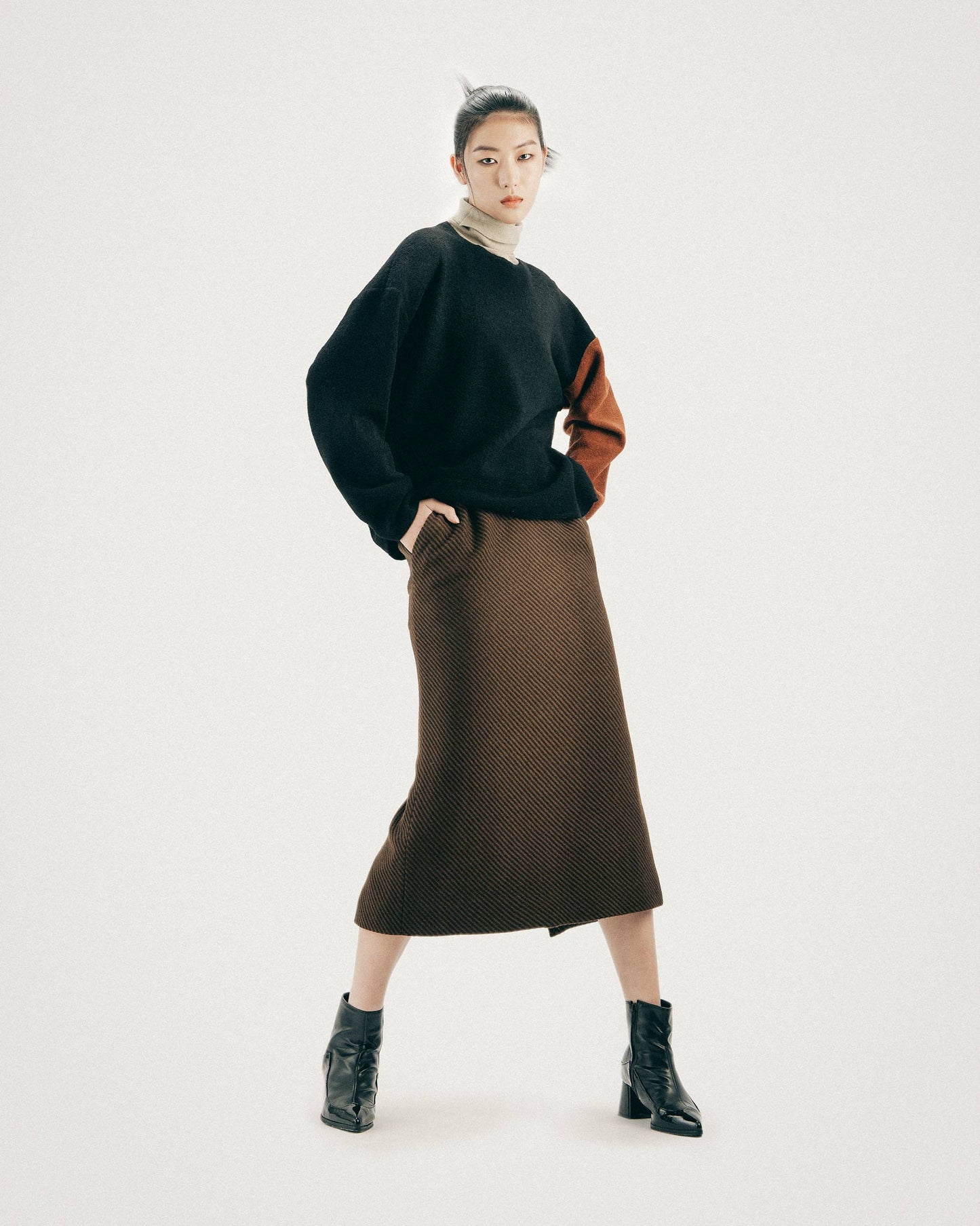 Rice Double Pleated Wide Pants