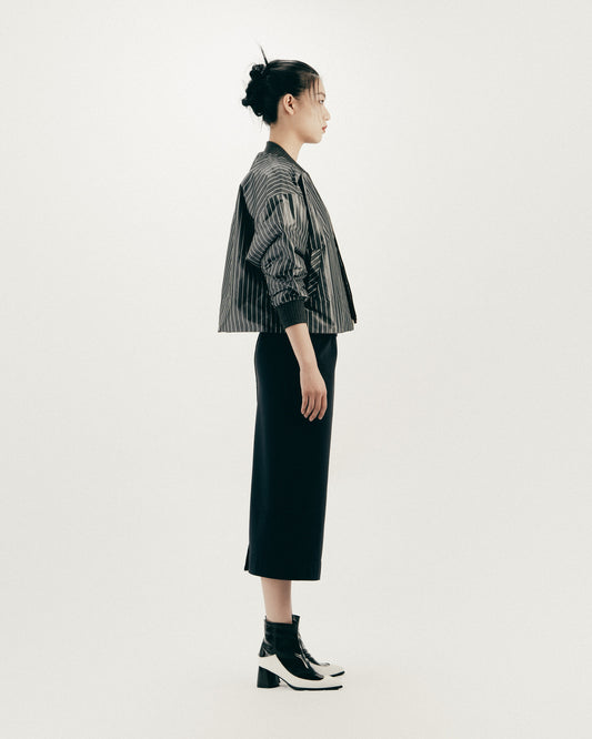 黑拉鍊裝飾直裙