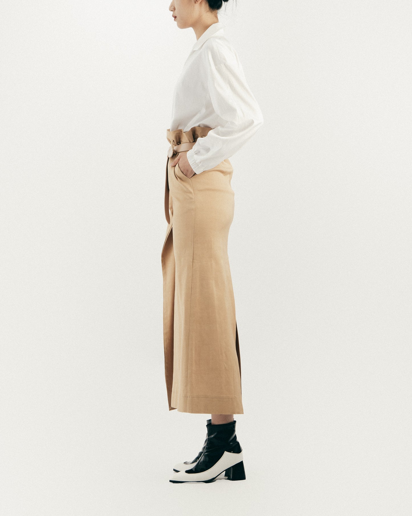 Rice Double Pleated Wide Pants
