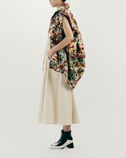 米華夫格無袖長洋裝