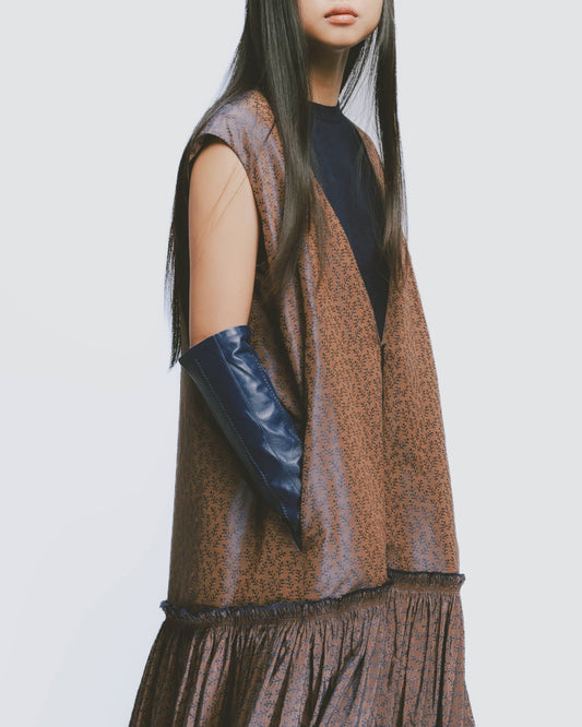 復古V領蕾絲禮服洋裝