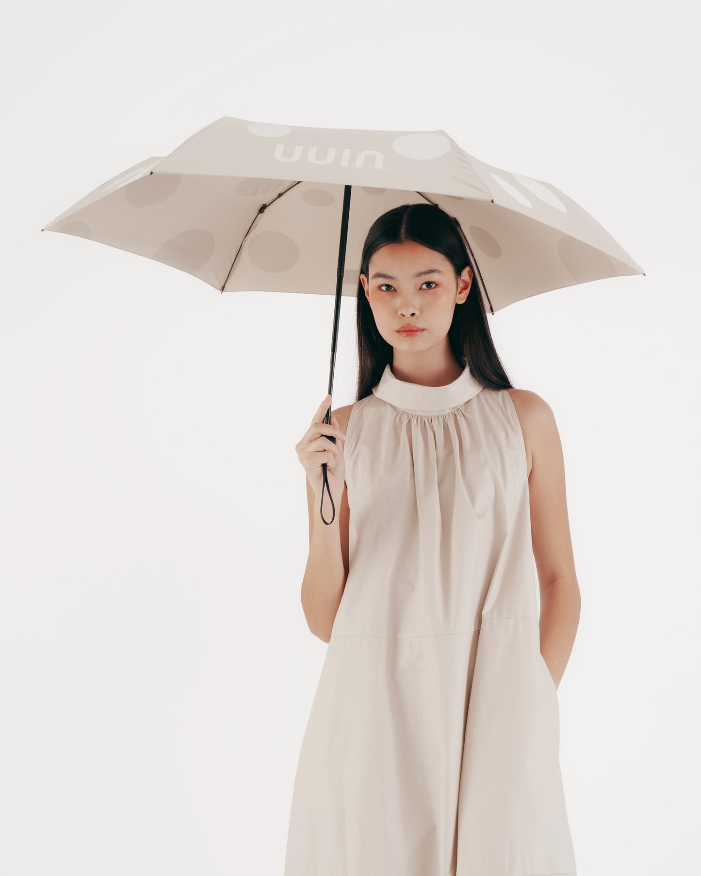 UUIN雨點碳纖輕量自動傘(卡其)