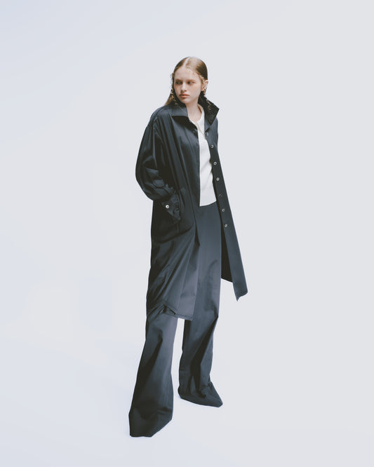 Dark blue plain turtleneck shirt 