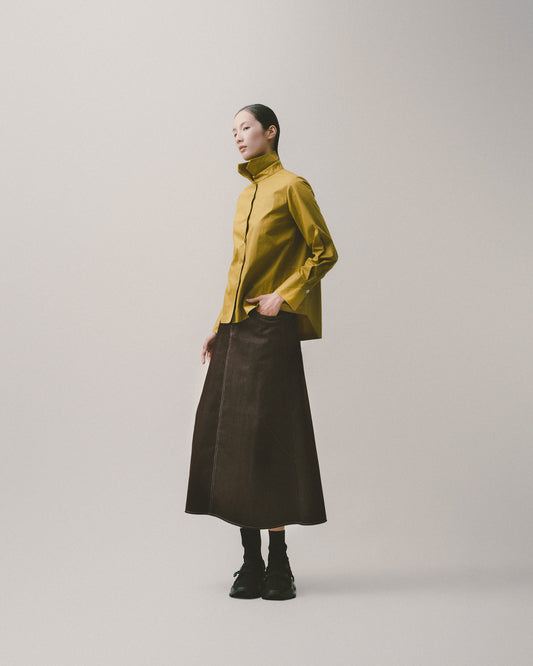 Burgundy wool A-line skirt 