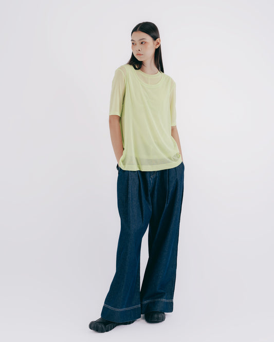 Two-piece sheer top (fruit green) 