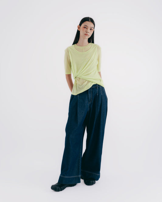 Two-piece sheer top (fruit green) 