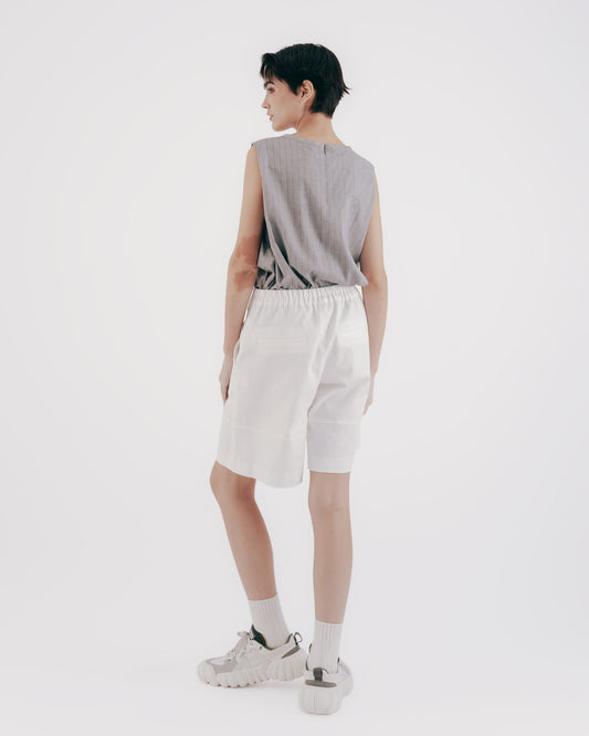 Delicate silver onion striped sleeveless top