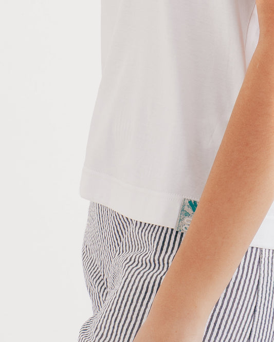 Stylish Sailor Collar Knit Top (White) 