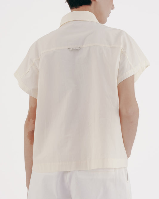 Cotton Raglan Short Sleeve Shirt (Light Yellow) 