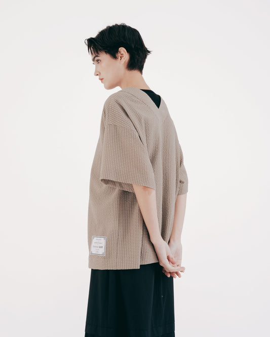 Reversible Bubble Weave Oversize Top 