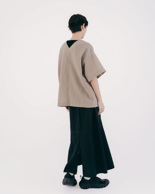 Reversible Bubble Weave Oversize Top 