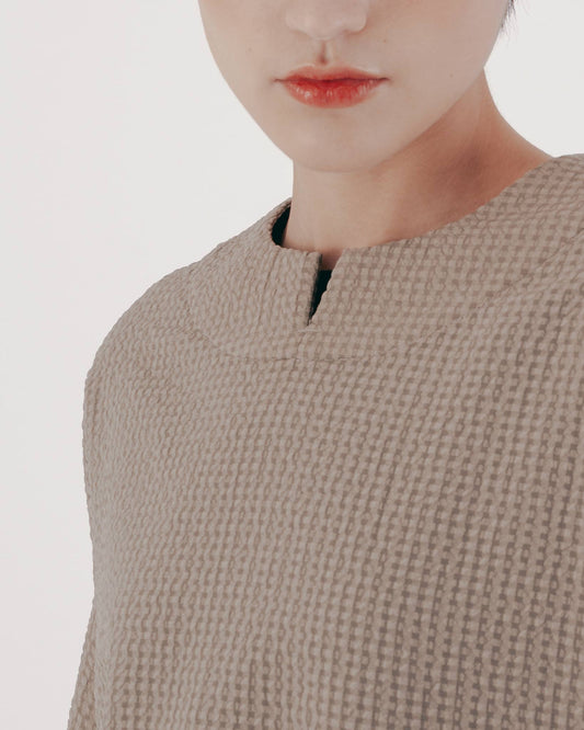 Reversible Bubble Weave Oversize Top 