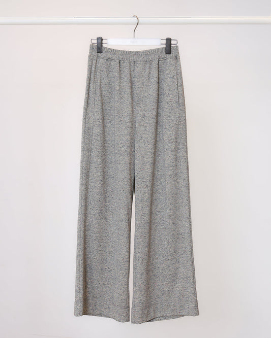 環保灰側邊剪接寬褲