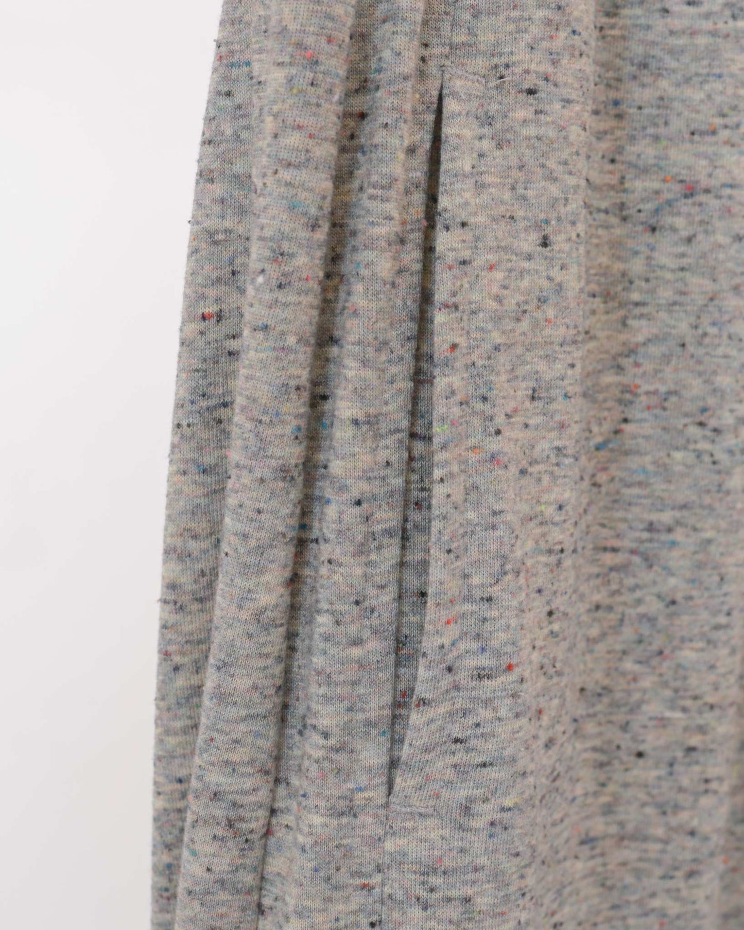 環保灰側邊剪接寬褲