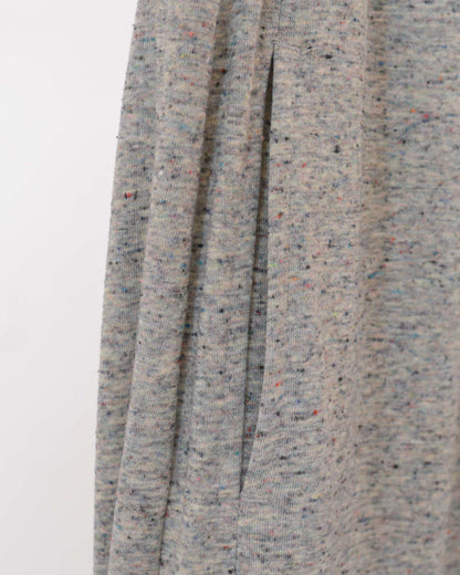 環保灰側邊剪接寬褲