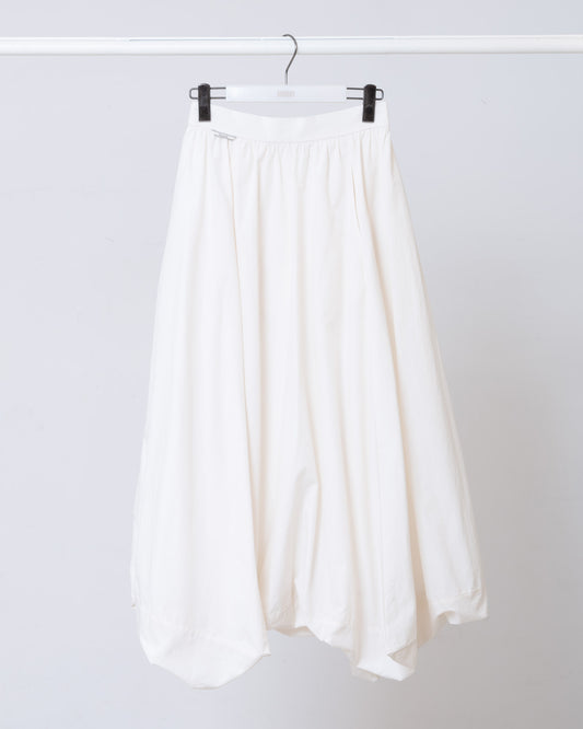 錐角泡泡圓裙(白色)