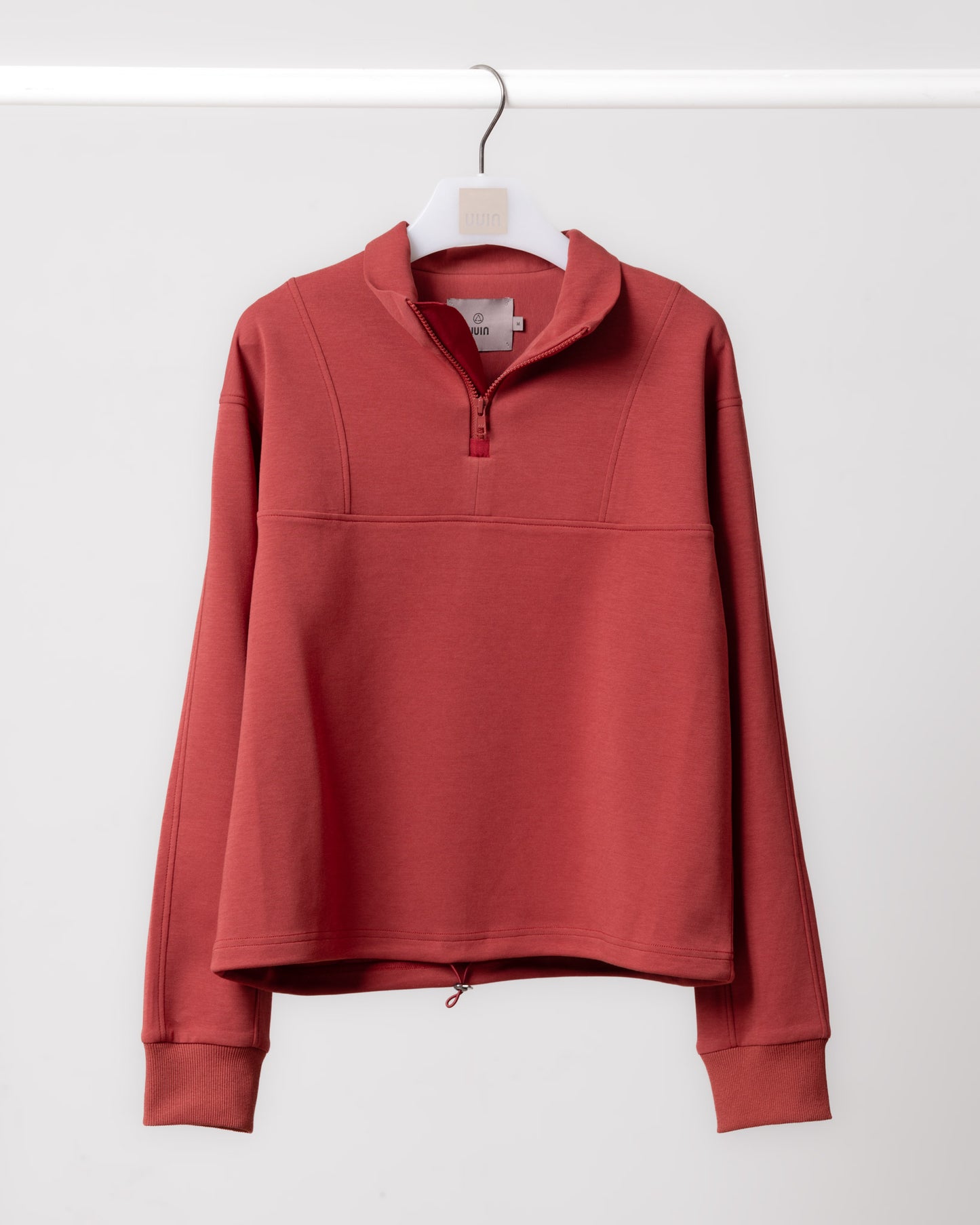 結構剪裁立領上衣(磚紅)