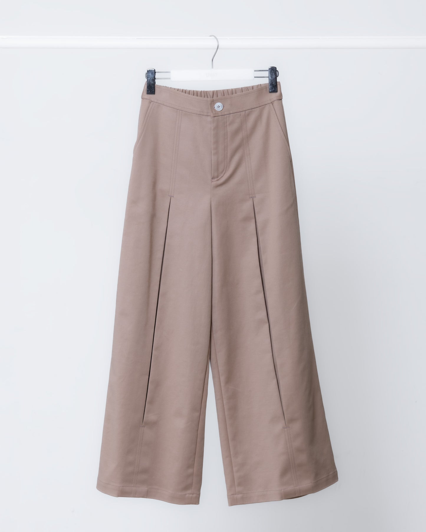 雙縫線寬版牛仔褲(卡其)