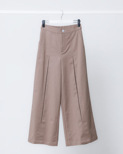 雙縫線寬版牛仔褲(卡其)