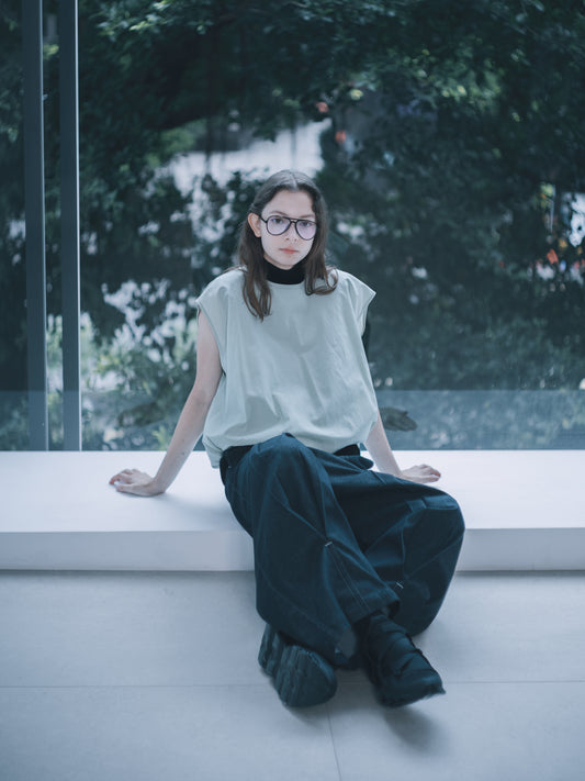 Lightweight Drop Shoulder Cloud Top (Light Green) 