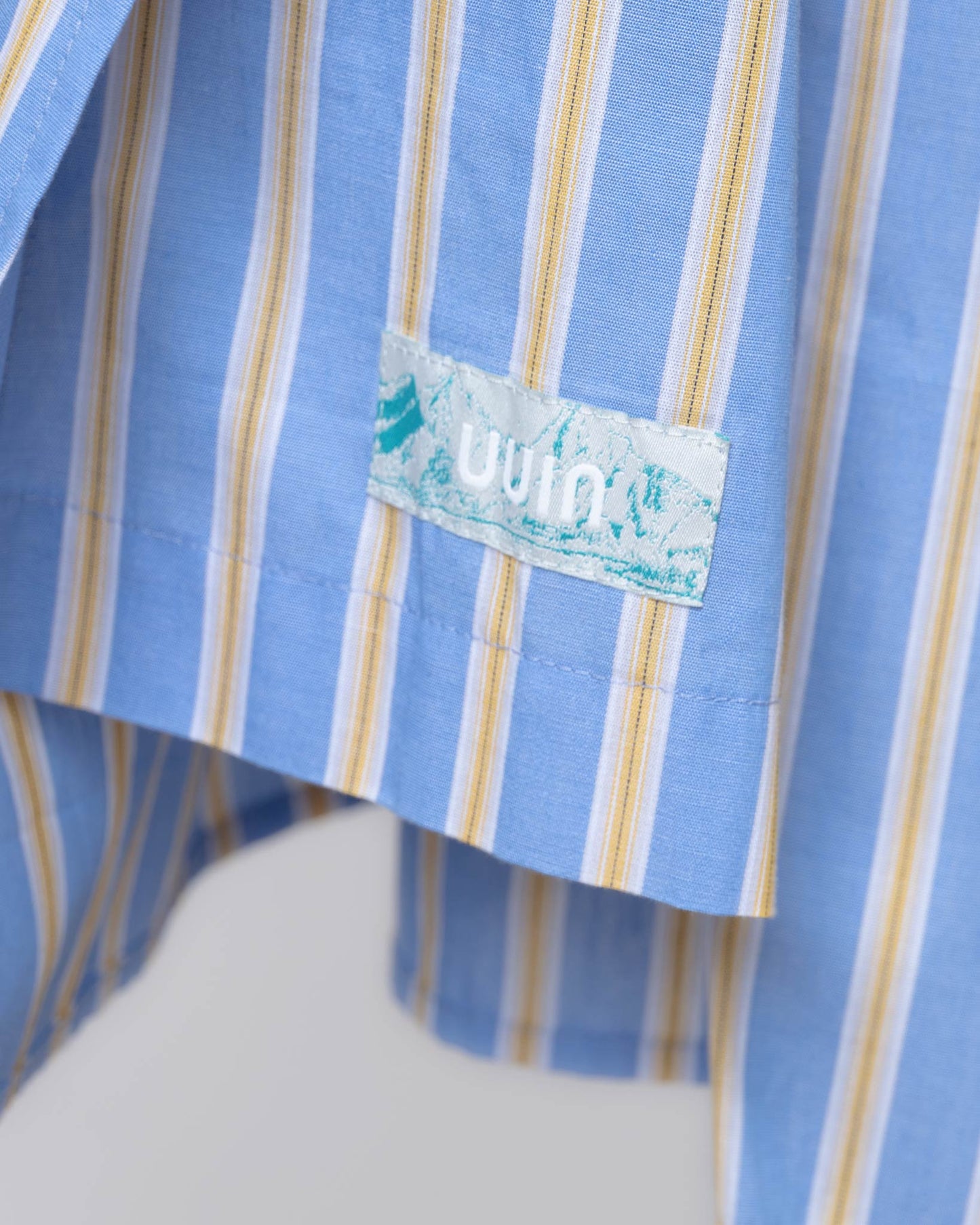 Three-Dimensional Striped Square Top (Blue) 