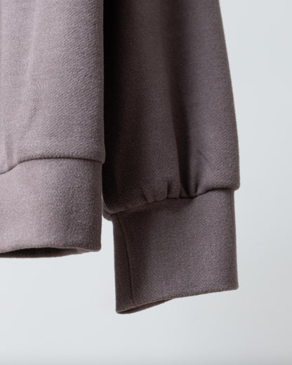 V領開口寬鬆上衣(深卡其)