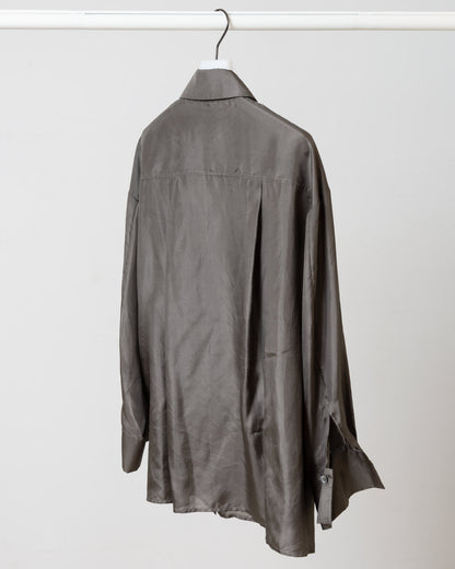 霧光壓線口袋襯衫